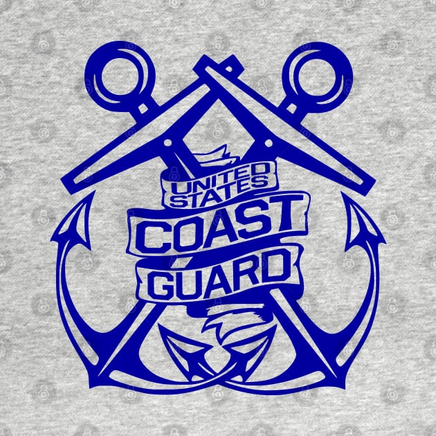 U.S. Coast Guard - Crossed Anchors in Blue by CuteCoCustom